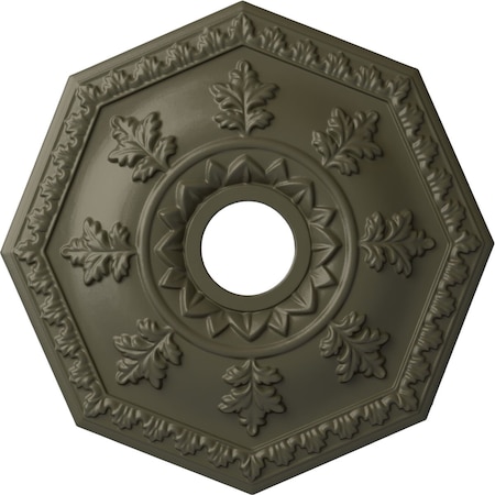 Ekena Millwork Nottingham Ceiling Medallion (Fits Canopies up to 4 5/8"), 18"OD x 3 1/2"ID x 1 1/2"P, Witch Hazel CM18NTWHF